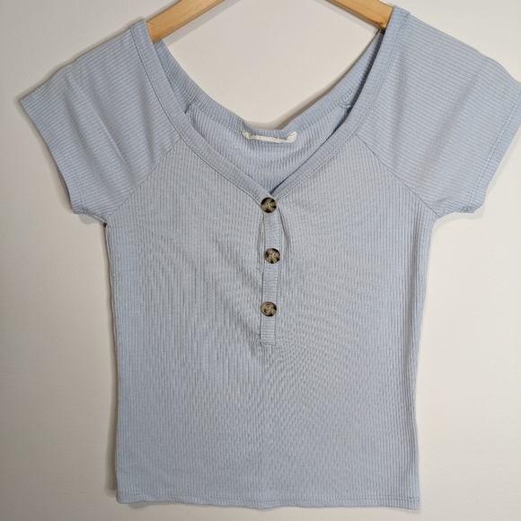 Blue crop top - Picture 1 of 2